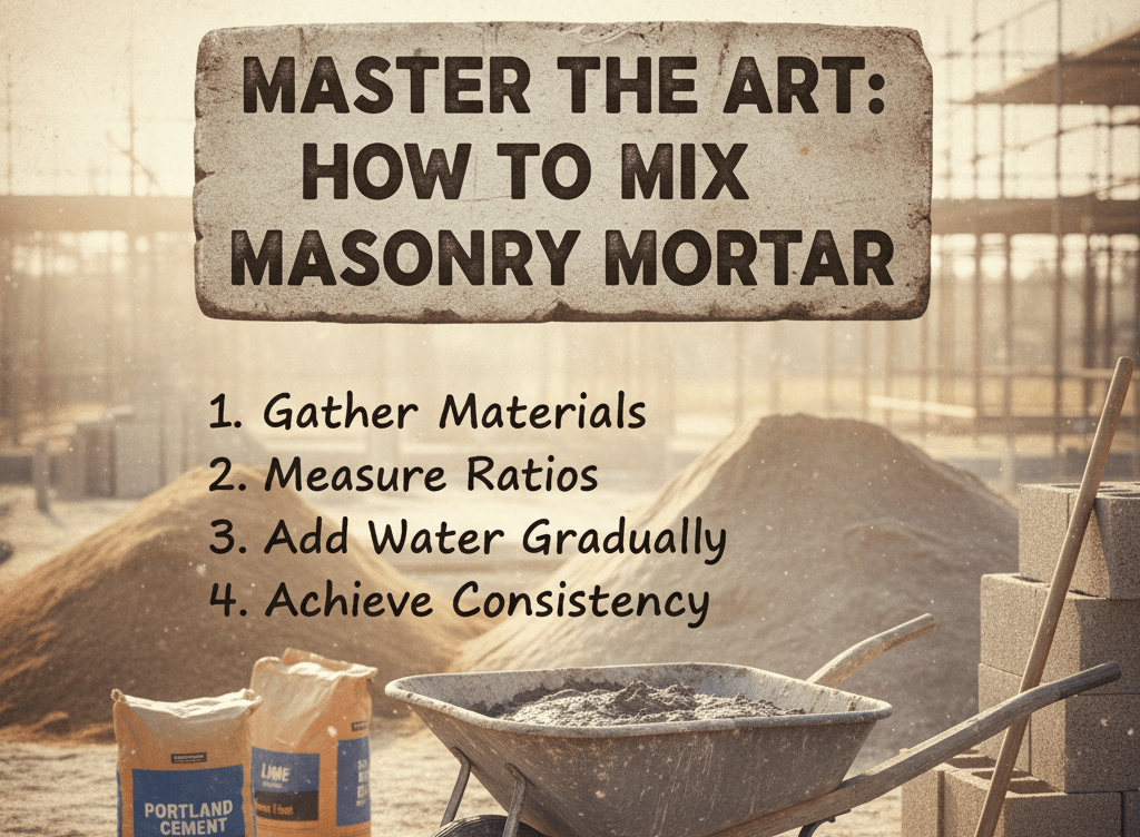 Master the Art: How to Mix Masonry Mortar